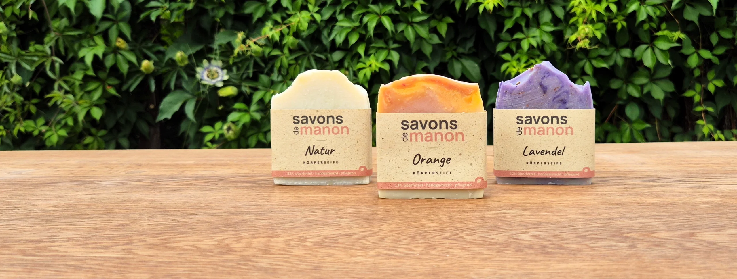Handgefertigte Naturseifen von Savons de Manon